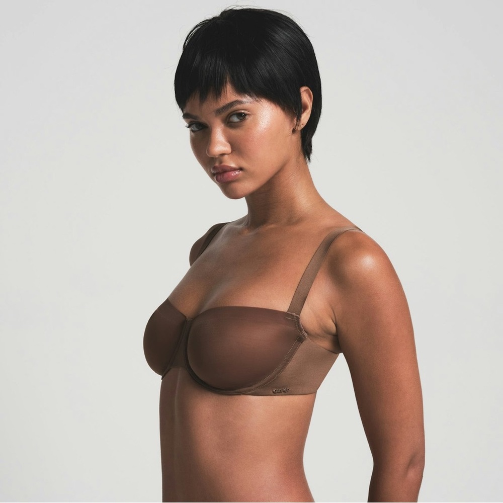 SKIMS No Show Unlined Balconette Underwire Bra - Jasper - Picture 4 of 9